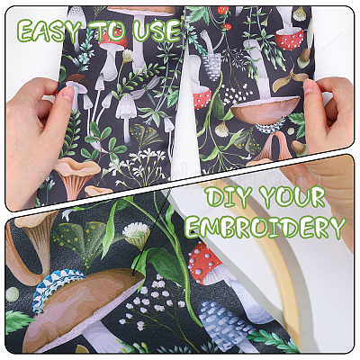 1 шт. полиэстеровый ремень с принтом грибов для женщин&nbsp;AJEW-CP0009-89B-1