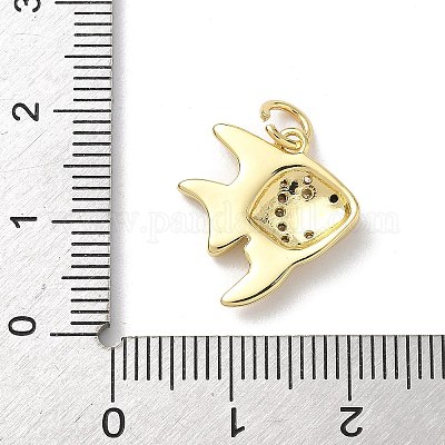 Латунные микро проложить кубического циркония подвески KK-B155-04C-G-1