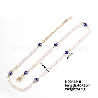 Модные элегантные пластиковые ожерелья-цепочки с имитацией жемчуга TS5370-2-1