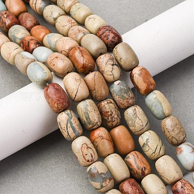 Натуральные бусины из аква терра яшмы G-L624-C03-14x10mm-1