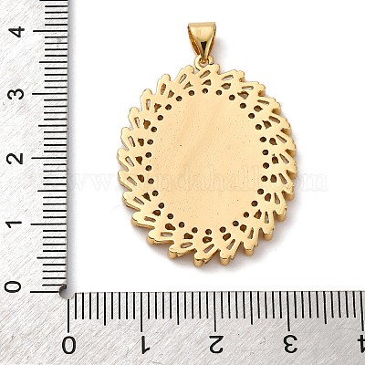 Латунные микропаве прозрачные подвески с фианитом KK-U076-13G-1