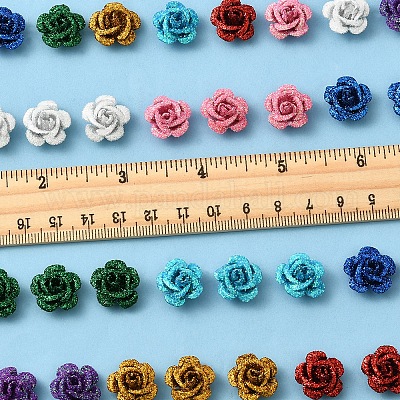 32 шт. 8 цвета 3D краска для выпечки розы алюминиевые бусины FIND-FS0003-57-1