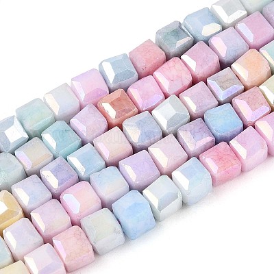 Антикоррозийные гальванические стеклянные бусины GLAA-T025-4mm-10M-1