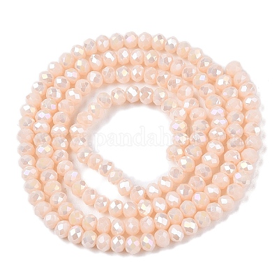 Стеклянные бусины с гальваническим покрытием  EGLA-A044-P2mm-B05-1