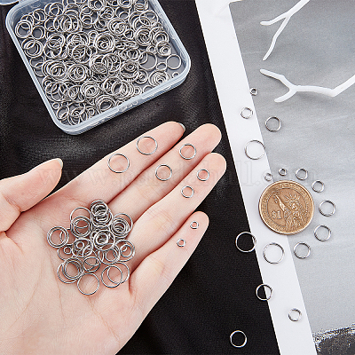 Wholesale SUNNYCLUE 1 Box 400PCS 304 Stainless Steel Thick Strong Jump  Rings Silver Metal Rings Craft Polished Smooth Connector Jump Rings for  Jewelry Making Charms DIY Keychain Necklace Bracelet Accessories 