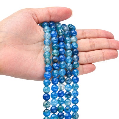 Естественно хрустят агат бисера пряди&nbsp;G-K166-07F-8mm-06-1