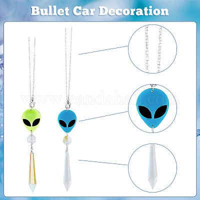 Подвесные украшения из гальванического стекла HJEW-PH01827-1