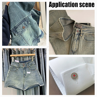 15 шт. 1-отверстийные пуговицы из сплава и пластика BUTT-HY0001-11C-1