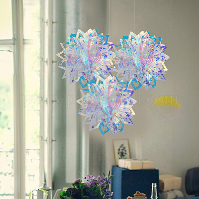 Украшения с подвесками в виде снежинок для домашних животных AJEW-WH20020-014B-1