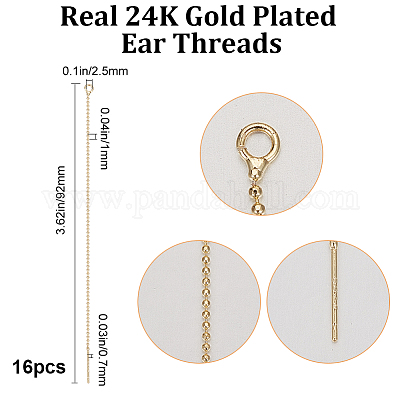 8 пара латунных сережек-гвоздиков с покрытием KK-BBC0009-78-1