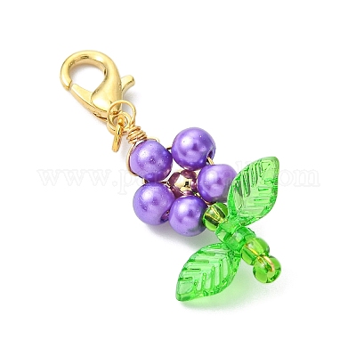 Подвески из стеклянного жемчуга и акрила HJEW-JM02978-1