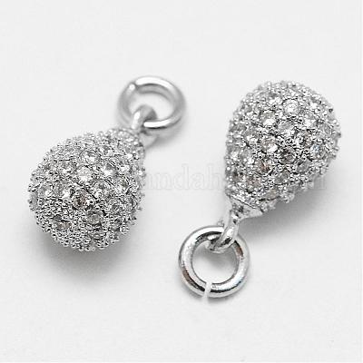 Латунные микро проложить кубического циркония подвески ZIRC-F036-02P-NR-1