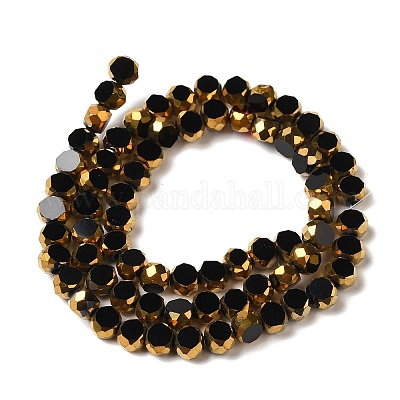 Стеклянные бусины с гальваническим покрытием  EGLA-P061-01A-03-1