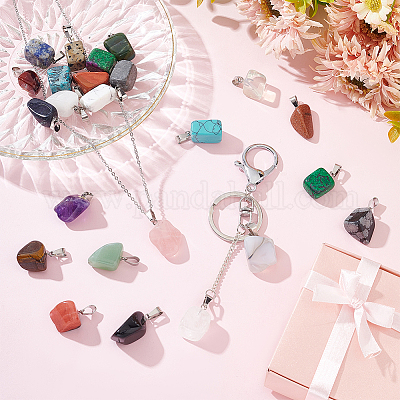 Наборы для самостоятельного изготовления ожерелий с подвесками из драгоценных камней DIY-UN0001-83P-1