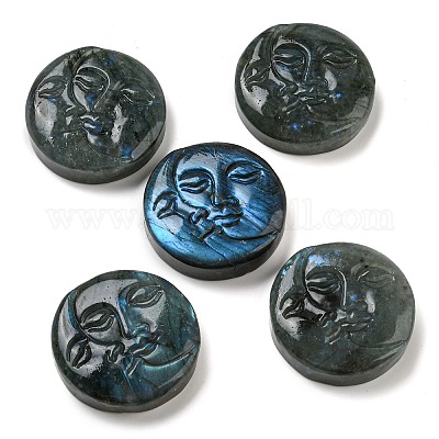 Кабошон из натурального лабрадорита G-E582-04-1