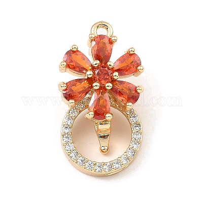 Застежка из латуни с фианитами KK-G484-01B-G-1