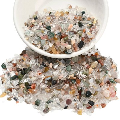 Натуральные красные и зеленые рутиловые кварцевые бусины G-D345-02-1