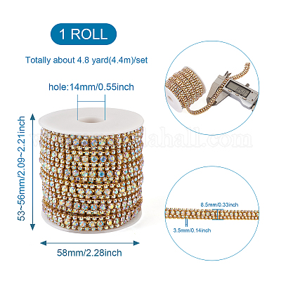 Цепи со стразами из цинкового сплава FIND-FW0001-31G-1