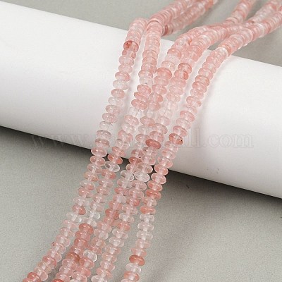 Вишневого кварца стеклянные бусы пряди G-U026-B01-4mm-1