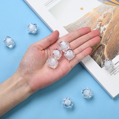 Прозрачные акриловые бусины TACR-S112-20mm-01-1