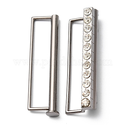 Пряжки для ремня со стразами из сплава PALLOY-F302-01B-1