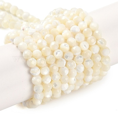 Нити бусин из натуральных ракушек SSHEL-E571-38B-4mm-1