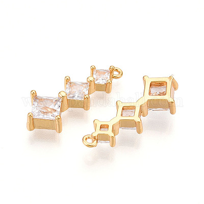 Латунные микро проложить кубического циркония подвески KK-N261-118A-G-1