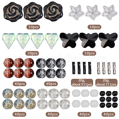 Прозрачные стеклянные бусины GLAA-SC0002-51-1