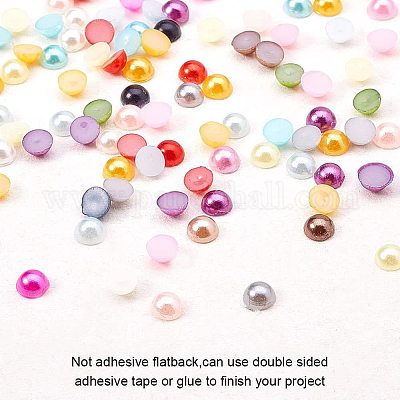 Абс пластмассовые кабошоны SACR-PH0005-4mm-01-1