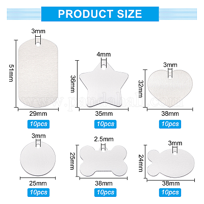 Алюминиевые большие кулоны&nbsp;ALUM-BC0001-49-1