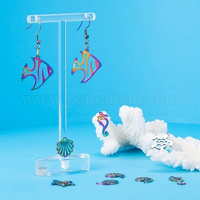 20 шт. 5 стиля ионного покрытия (IP) 201 нержавеющая сталь щенки подвески STAS-LS0001-67MC-1