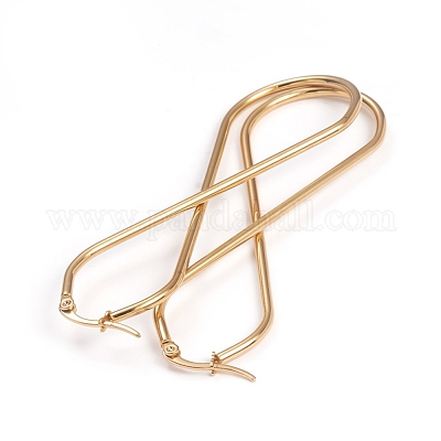 201 серьги-кольца из нержавеющей стали EJEW-L243-17A-G-1