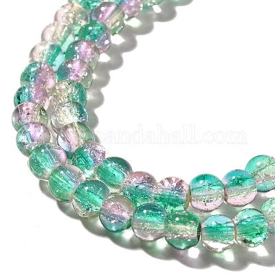 Стеклянные бусины кракле CCG-C002-6mm-07-1