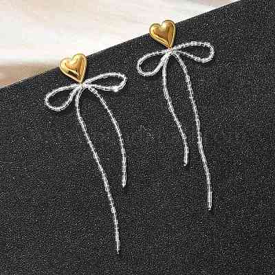 Серьги-гвоздики из нержавеющей стали 304 EJEW-S253-10A-G-1