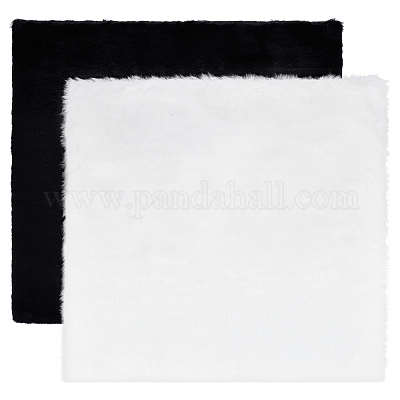 2 лист 2-х цветной искусственной меховой ткани кролика AJEW-BC0007-31-1