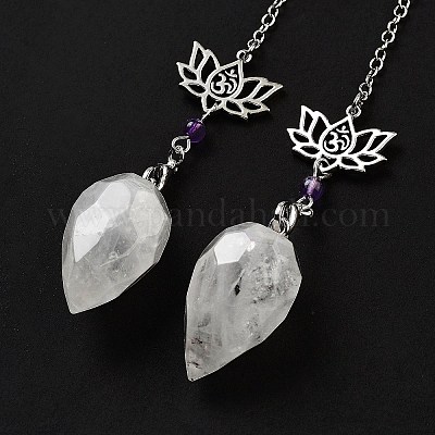 Биолокационные маятники в форме капли из натурального смешанного камня G-K338-11P-1