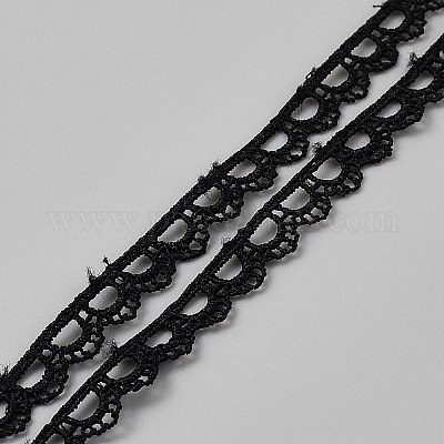 Кружевная отделка из полиэстера SRIB-WH0011-402B-1