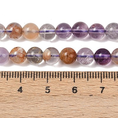 Натуральный фиолетовый рутилированный кварц G-R446-6mm-01A-1