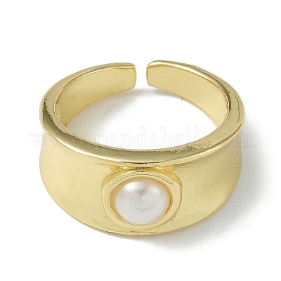Стойка покрытие латунь открытые манжеты кольца RJEW-C088-02G-1