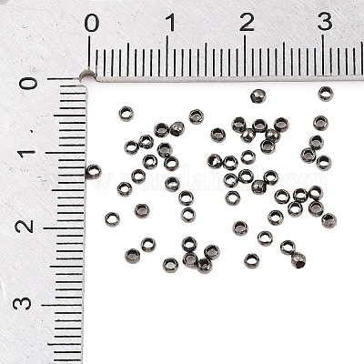 Зажимные бусины из латуни&nbsp;E002-B-1