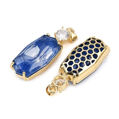 Латунные микро проложить кубического циркония подвески KK-B150-30G-03-1