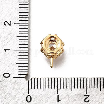 Латунный микро-паве кубический цирконий KK-K378-69G-1