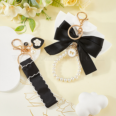 2 шт. 2 стиля брелок из хлопка KEYC-CP0001-24B-1