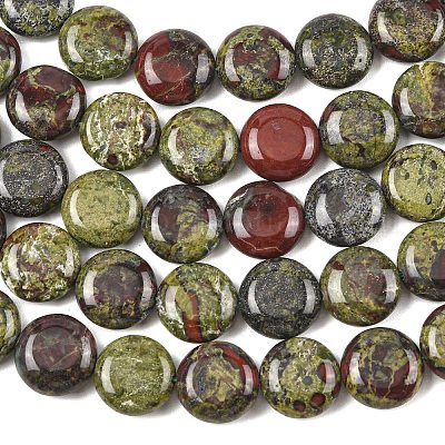 Натуральный дракон яшма кровь бисер пряди&nbsp;G-L648-B02-15mm-1