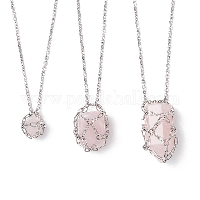 3 шт. ожерелье-мешок из нержавеющей стали 304 для изготовления самородков драгоценных камней NJEW-JN05528-1