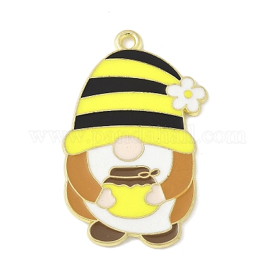 Эмалевые подвески из сплава на тему пчел FIND-M083-06A-G-1