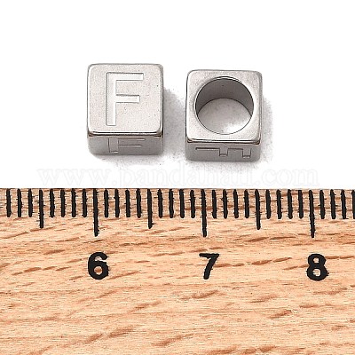 Европейские бусины из нержавеющей стали 304 STAS-D382-02F-P-1