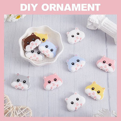 12шт 6 вида силиконовых бусин в виде хомяка JX650A-1