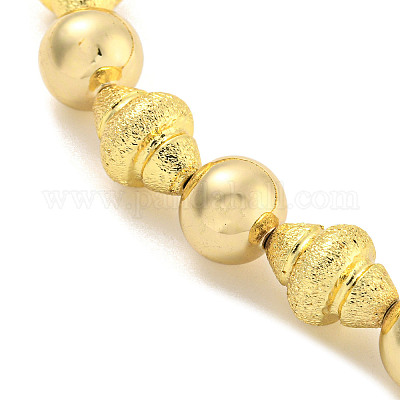 Ожерелья из латуни с бисером NJEW-P307-05G-1