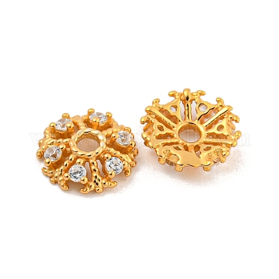 925 бусина из стерлингового серебра с микропаве из кубического циркония STER-U002-13G-1